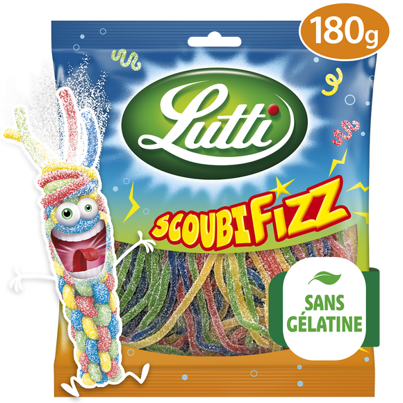 Bonbons Scoubifizz piquants LUTTI - Sachet de 180g