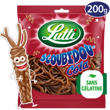 Bonbons gélifiés aromatisée scoubidou cola LUTTI sachet 200g