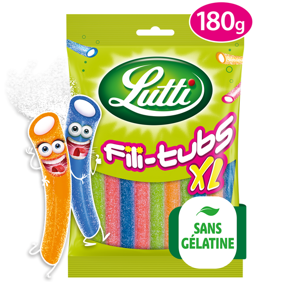 Bonbons Fili-Tubs XL piquants LUTTI - Sachet de 180g