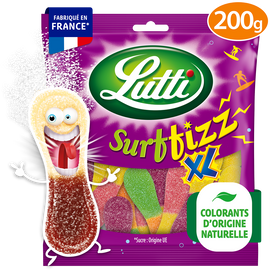 Bonbons Surfizz XL piquants LUTTI - Sachet de 200g