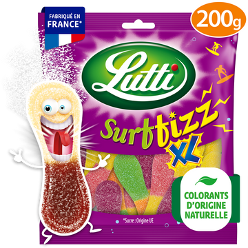 Bonbons Surfizz XL piquants LUTTI - Sachet de 200g