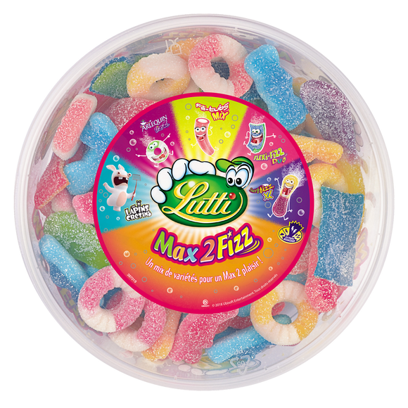 Bonbons Assortiment Max 2 Fizz piquants LUTTI - Boîte de 550g