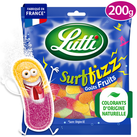Bonbons Surfizz aux fruits LUTTI - Sachet de 200g