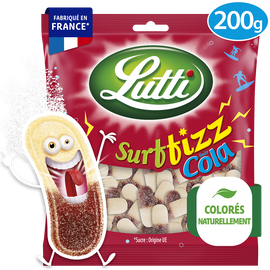 Bonbons Surfizz Cola piquants LUTTI - Sachet de 200g
