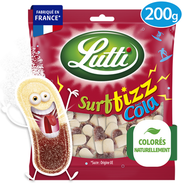Bonbons Surfizz Cola piquants LUTTI - Sachet de 200g