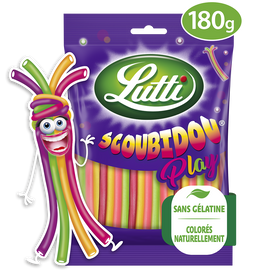 Bonbons Scoubidou Play aux fruits LUTTI - Sachet de 180g