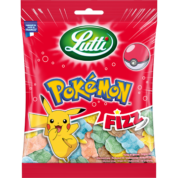 Bonbons Pokémon Fizz piquants LUTTI - Sachet de 180g