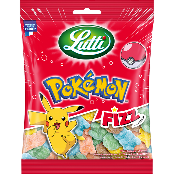 Bonbons Pokémon Fizz piquants LUTTI - Sachet de 180g