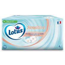 Mouchoirs blancs sensitive LOTUS, x80