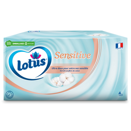 Mouchoirs blancs sensitive LOTUS, x80