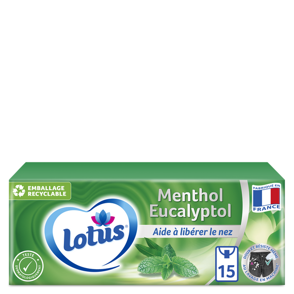 Mouchoirs au menthol LOTUS, 15 étuis