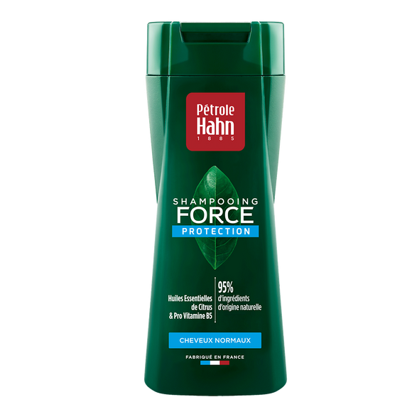 Shampooing Force Original Bleu pour cheveux normaux PETROLE HAHN, flacon de 250ml