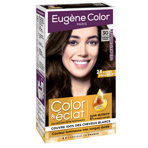 Coloration permanente châtain foncé n°30 EUGÈNE COLOR