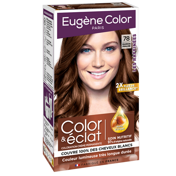 Coloration permanente marron praliné n°78 EUGÈNE COLOR