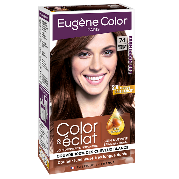 Coloration permanente marron moka n°74 EUGÈNE COLOR
