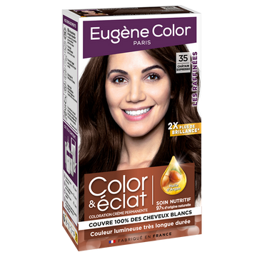 Coloration crème permanente Les Raffinés EUGENE COLOR, châtain expresso n° 35