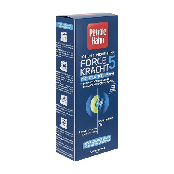 Lotion capillaire bleue force 5 protection PETROLE HAHN, flacon de 300ml