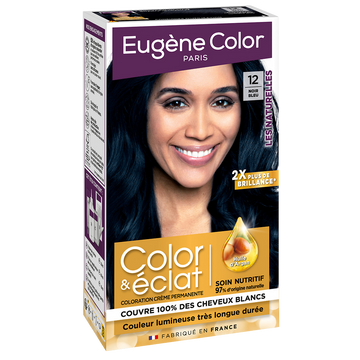 Coloration permanente "Les Naturelles" EUGENE COLOR, noir bleu n°12