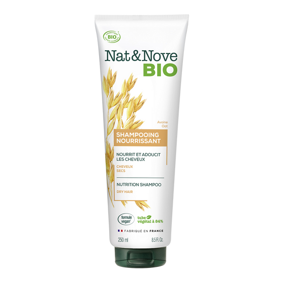 Shampooing avoine cheveux secs bio NAT&NOVE BIO, 250ml