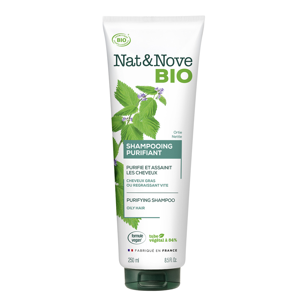 Shampooing ortie cheveux gras bio NAT&NOVE BIO, 250ml