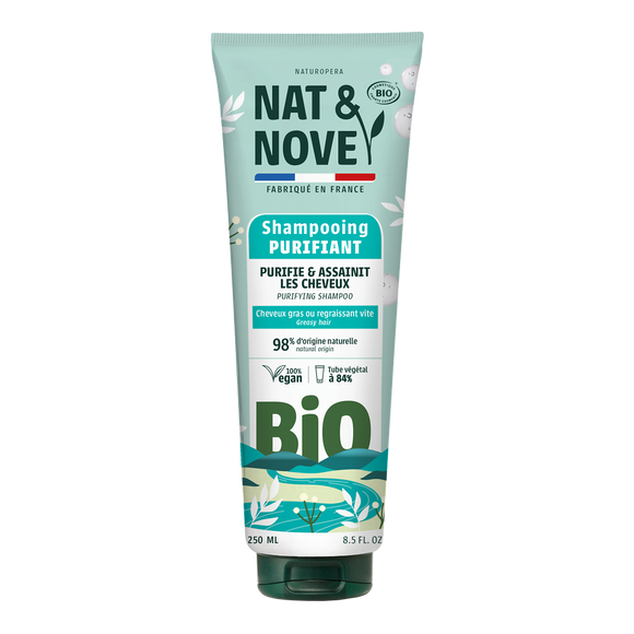 Shampooing ortie cheveux gras bio NAT&NOVE BIO, 250ml