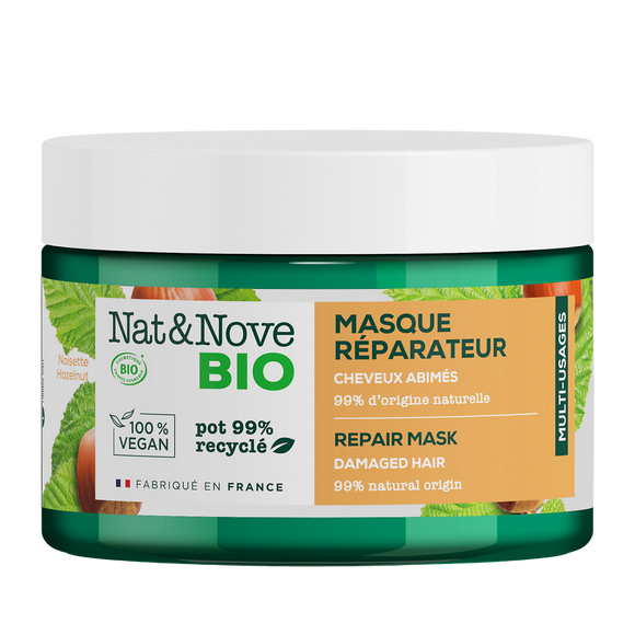 Masque capillaire réparateur bio cheveux abîmés NAT&NOVE BIO, 300ml