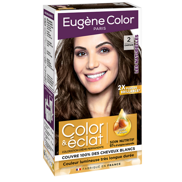 Coloration permanente châtain n°2 EUGÈNE COLOR