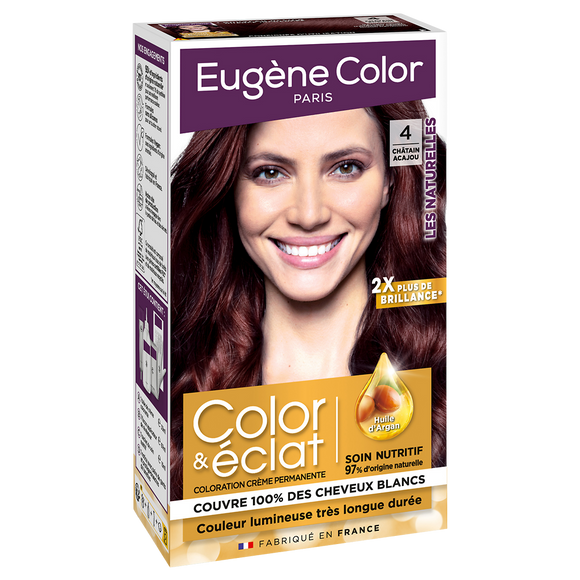 Coloration permanente châtain acajou n°4 EUGÈNE COLOR