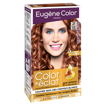 Coloration permanente blond clair cuivré n°21 EUGÈNE COLOR