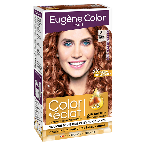 Coloration permanente blond clair cuivré n°21 EUGÈNE COLOR