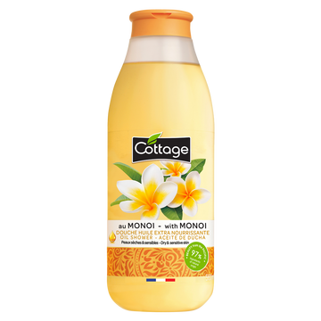Huile de douche extra nourrissante au monoï COTTAGE, 560ml