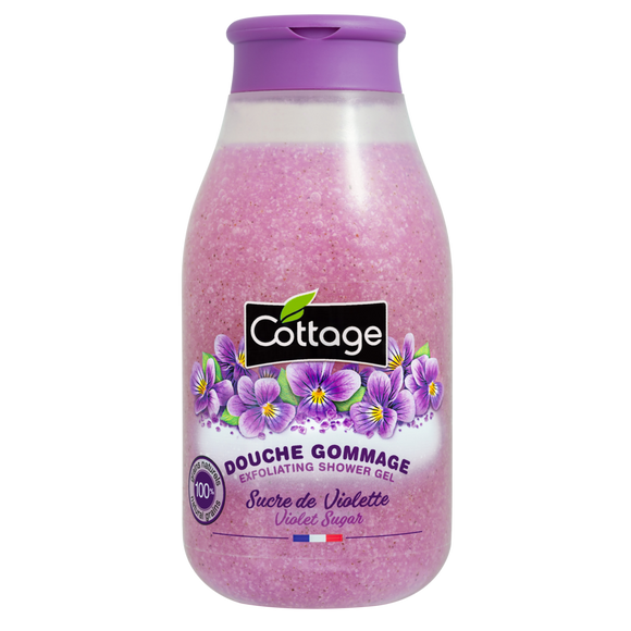 Douche gommage quotidienne sucre de violette COTTAGE fl.270ml