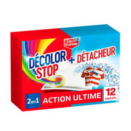 Lingette anti-décoloration Détacheur 2en1 DECOLOR STOP - 12 sachets