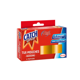 Papier tue-mouches CATCH, étui de 4 rouleaux
