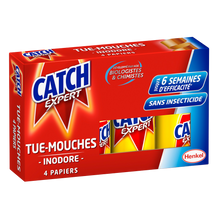 Papier tue-mouches CATCH, étui de 4 rouleaux
