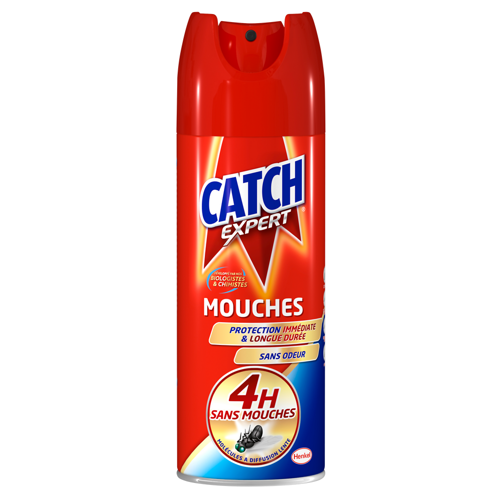 Insecticide barrière anti-mouches 4 heures CATCH - aérosol de 400ml