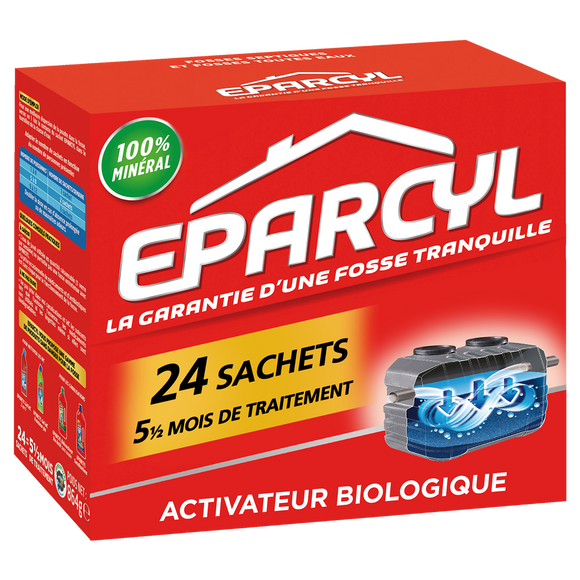 Entretien fosse septique odeurs & engorgement EPARCYL - 24 sachets