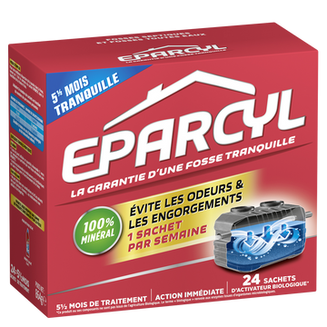 Entretien fosse septique odeurs & engorgement EPARCYL - 24 sachets