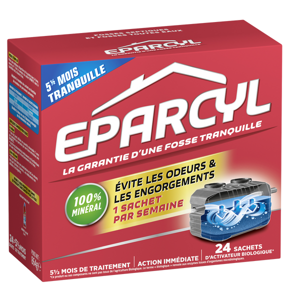 Entretien fosse septique odeurs & engorgement EPARCYL - 24 sachets