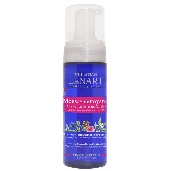 Mousse nettoyante vertus eaux florales CHRISTIAN LENART 150ml