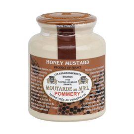 Moutarde au miel POMMERY, pot grès et bouchon plastique de 250g