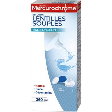 Solution multifonctions lentilles souples MERCUROCHROME, 360ml