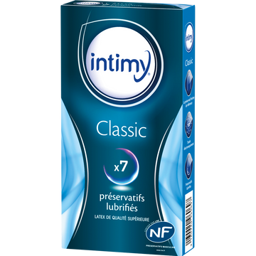 Préservatifs classic lubrifiés INTIMY, x7