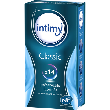 Préservatifs classic lubrifiés INTIMY, x14