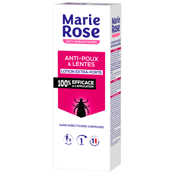 Lotion extra forte anti-poux et lentes MARIE ROSE, 100ml