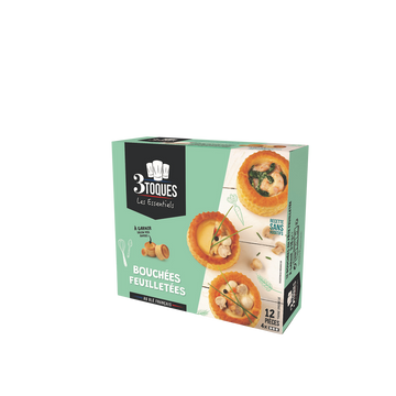 Bouchées LES 3 TOQUES étui x12 pièces 300g