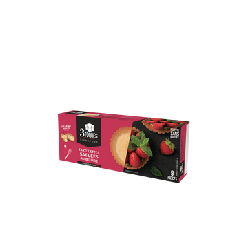 Fonds sablés prêt à garnir LES 3 TOQUES étui x9 pièces 216g