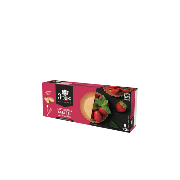 Fonds sablés prêt à garnir LES 3 TOQUES étui x9 pièces 216g