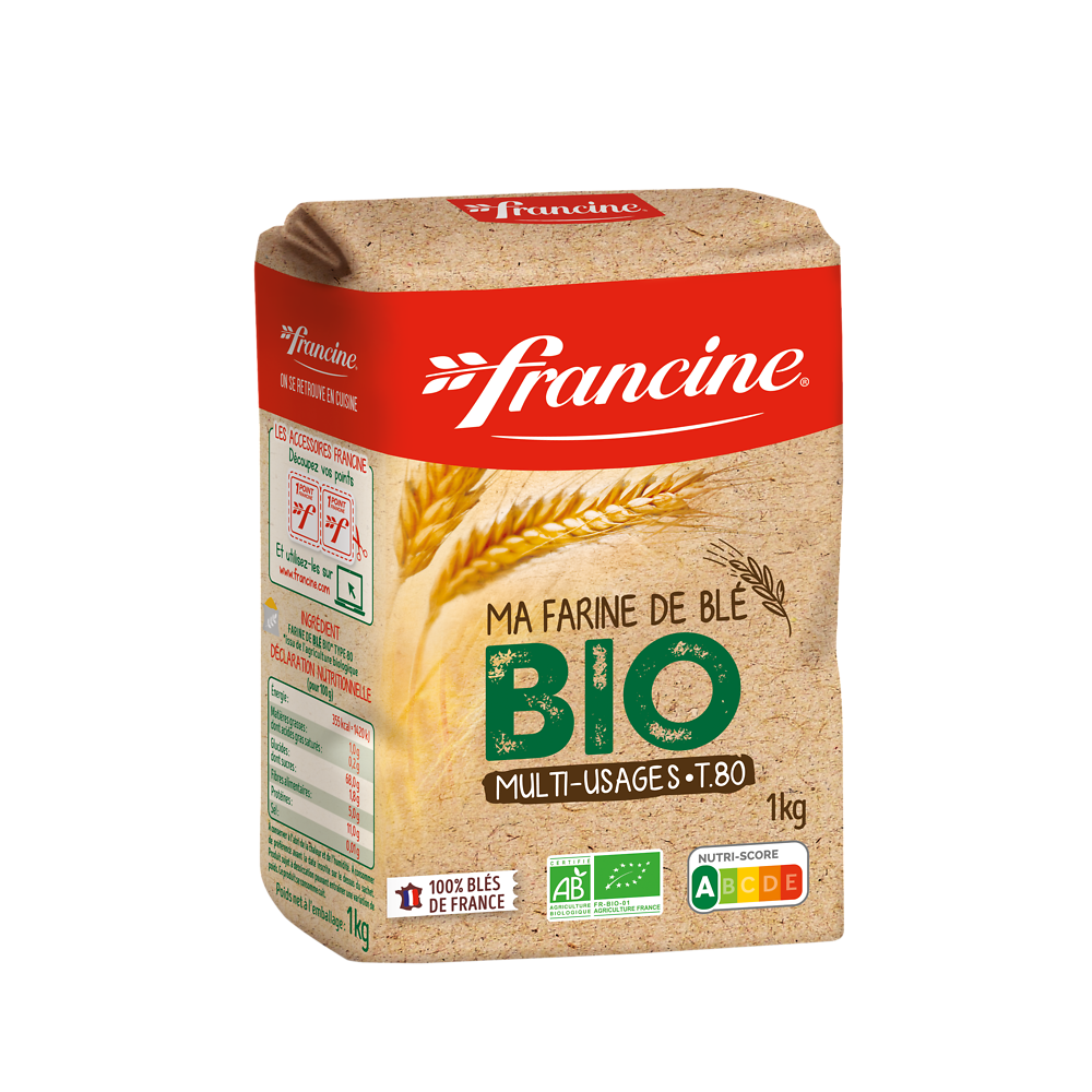 Farine de blé bio FRANCINE T80 1kg