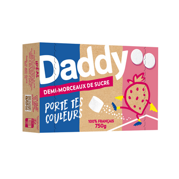 Sucre demi rond en morceaux DADDY, paquet de 750g